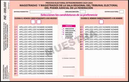 Aprueba INE diseño de boletas para elección del Poder Judicial