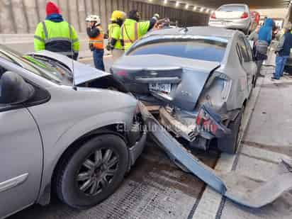 Incidente en desnivel del Giro Independencia provoca carambola; hay dos lesionadas