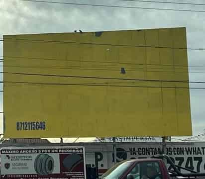 Se roban espectaculares de Omar Castañeda, precandidato de MC a la Presidencia de Gómez Palacio