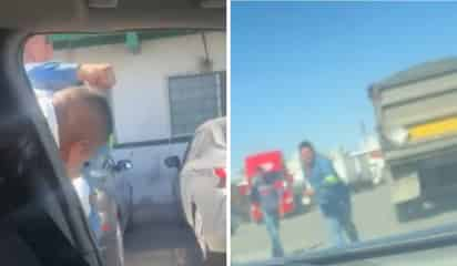 Conductor de tráiler ataca a oficial de tránsito en Torreón; policía detiene a una mujer