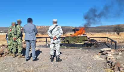 FGR incinera más de 130 kilos de narcóticos en Durango