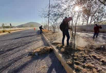 Las acciones incluyeron barrido manual y retiro de tierra.