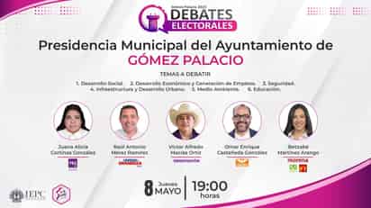 EN VIVO: Debaten candidatos a alcaldes de Gómez Palacio