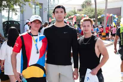 Daniel del Valle, Andrés Mercado y Dylan González.