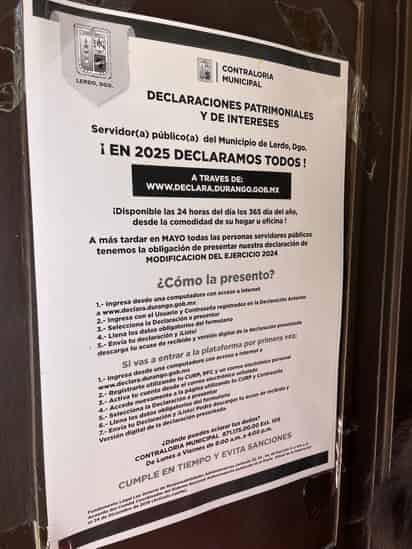 La declaración deberá rendirse a través de plataforma. (EL SIGLO DE TORREÓN)