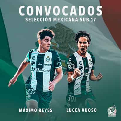 Santistas juveniles Máximo Reyes y Lucca Vuoso, viajarán a gira del TRI Sub-17 a Argentina