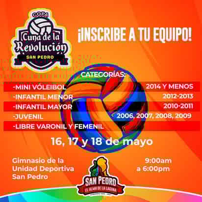 Inscríbete en el Torneo Infantil de Voleibol en San Pedro