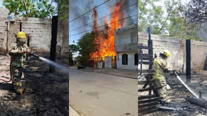 Incendio consume jacal y cuarto habitación en la colonia Nueva Merced de Torreón