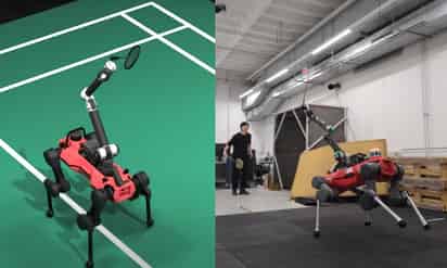 Logran que un robot juegue al bádminton con humanos | VIDEO
