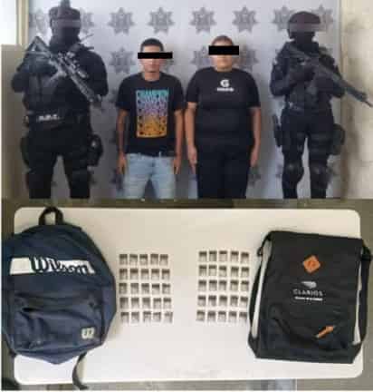 GRT detiene a dos personas en Torreón por posesión de narcóticos