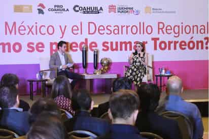 En días pasados, Altagracia Gómez Sierra, estuvo en Torreón para hablar de la inclusión de esta ciudad en el Plan México. (EL SIGLO DE TORREÓN)