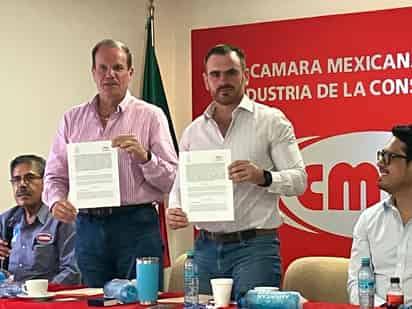 Firman convenio CMIC y Ayuntamiento de Torreón para fortalecer al sector construcción y el tejido social