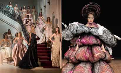 Elie Saab y Viktor & Rolf llenan de plumas la pasarela de París