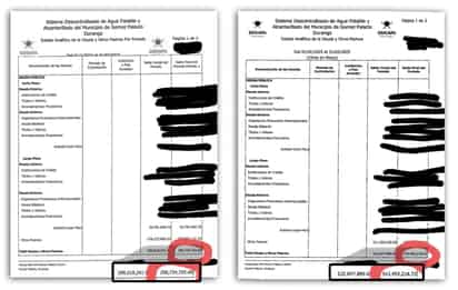 La información publicada en El Siglo de Torreón no solo no fue desmentida por el Ayuntamiento de Gómez Palacio, sino que además fue reconocida por la razón de que consta y fue registrada en los informes financieros que periódicamente el organismo descentralizado emite como parte de su control interno (EL SIGLO DE TORREÓN)