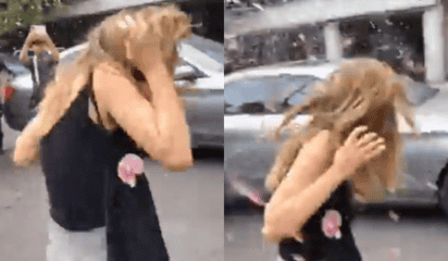 Agreden a 'Lady Racista' tras salir de audiencia en CDMX | VIDEO