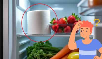 Papel higiénico en el refrigerador (ESPECIAL)