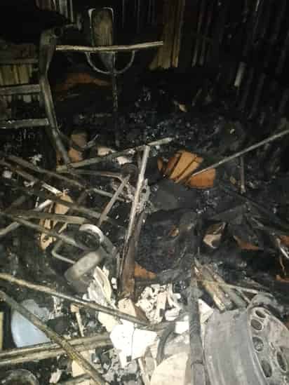 Se incendia taller del ejido Ana durante la madrugada, no hay lesionados