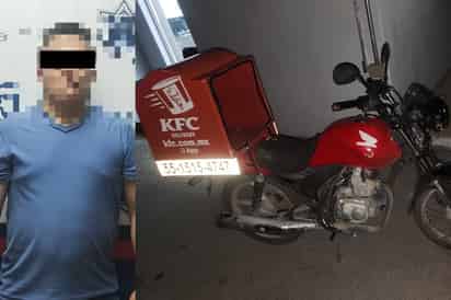Hombre es detenido tras robar motocicleta de un restaurante, en el Centro de Torreón