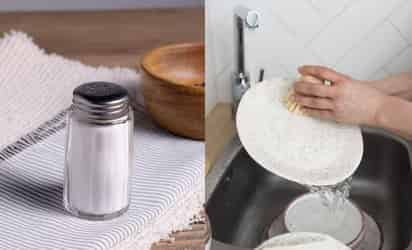 La sal puede ayudarte a dejar los platos más limpios y desinfectados de forma natural.