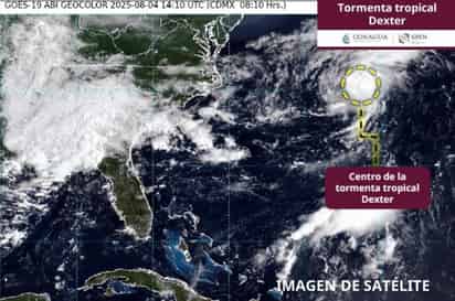 Tormenta tropical Dexter no se prevé toque tierra en Estados Unidos