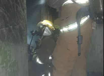 Bomberos rescatan a perrito durante incendio en Lerdo