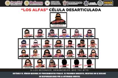 Capturan a 27 miembros de 'Los Alfa', dedicados al secuestro, extorsión y narcotráfico
