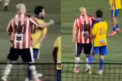 'Bofo' Bautista agrede a exjugador en partido de leyendas Chivas vs América | VIDEO
