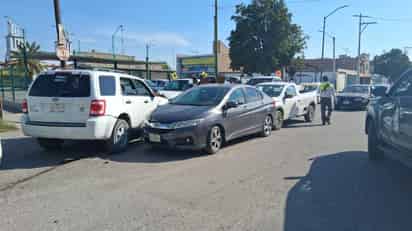 Se registra choque múltiple en el sector Centro de Gómez Palacio