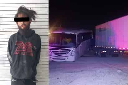 Detienen a hombre por robo de tráiler, además de dañar vehículos y arrollar a un oficial