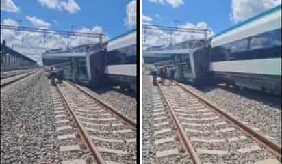 Se descarrila el Tren Maya en la estación Izamal, Yucatán