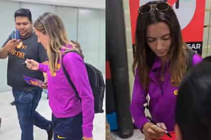 Barcelona Femenil tiene gran recibimiento en su llegada a México