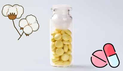 Frasco de pastillas con algodón (ESPECIAL)
