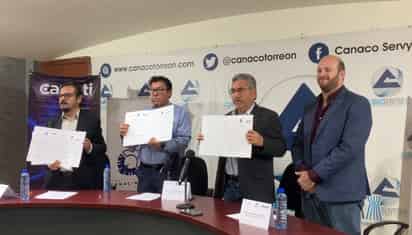 Canaco, Canacintra y Canieti firman alianza estratégica para impulsar el desarrollo tecnológico en Torreón