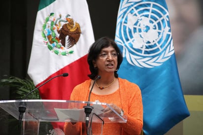 En Oaxaca. La Alta Comisionada para los Derechos Humanos de la Organización de las Naciones Unidas, Navy Pillay.