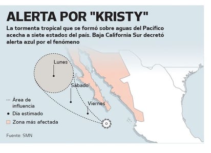 Alerta por 'Kristy'.