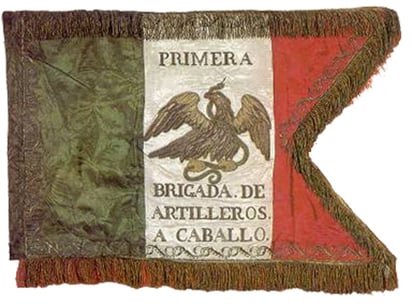 Banderín de caballería al tiempo de la invasión norteamericana de 1847.
