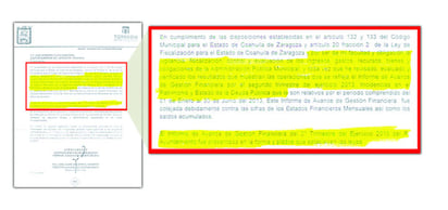 Dictamen. Sin revisarlo, la Contraloría Municipal ya había dictaminado favorablemente el Avance  de Gestión Financiera del Segundo Trimestre 2013. Posteriormente y por errores, no fue votado por el Cabildo.