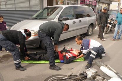 Lesiones. El joven fue llevado a la sala de urgencia