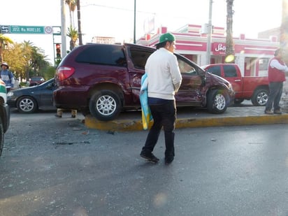 Accidente. Dos personas resultaron lesionadas.