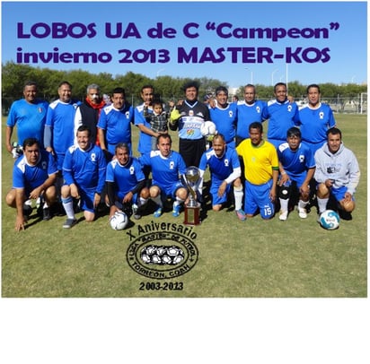 Lobos UAC derrotó al Deportivo Río Nilo por dos goles a cero y se coronó campeón en la gran final de la categoría Master-Kos del Torneo Invierno 2013. 