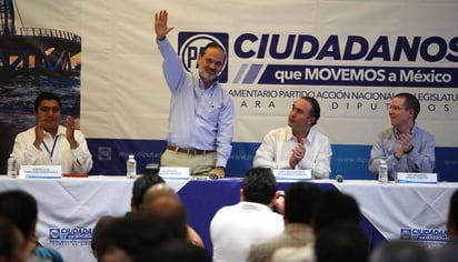 Participación. Jorge Luis Preciado, Gustavo Madero, Luis Alberto Villarreal y Ricardo Anaya, durante su participación en la 8ª Reunión Plenaria del PAN.