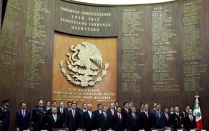 Acto. Acto del 107 Aniversario de la Promulgación de la Constitución Política de los Estados Unidos Mexicanos de 1917.