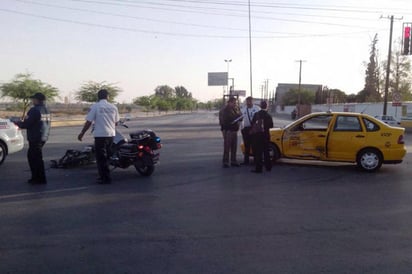 Chocan taxi y moto