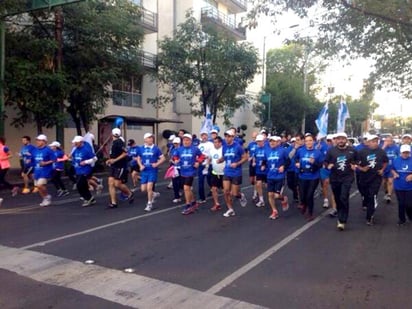 Con una carrera de 5 kilómetros al sur de la Ciudad de México, el senador con licencia hizo su último acto de campaña previo a la elección panista de este 18 de mayo. (Twitter) 
