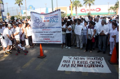 Manifestación. Habitantes de Ciudad Victoria realizaron una marcha para exigir paz y tranquilidad en la entidad.