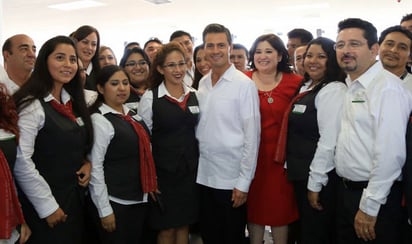 Reunión. El presidente Enrique Peña Nieto durante la ceremonia de inauguración. (EL UNIVERSAL)