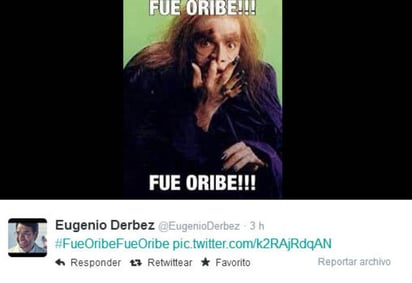 Eugenio Derbez se valió de uno de los memes más populares basado en su personaje de 'El Lonje Moco' para alabar la anotación conseguida por el lagunero Oribe Peralta. (TWITTER)