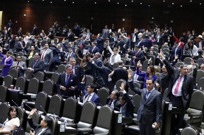 Tras un debate de más de 20 horas, los diputados del PRI, Verde, Panal y la mayoría del PAN avalaron el dictamen. (El Universal)