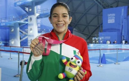 Alejandra Orozco le dio a México su segunda presea de bronce en esta justa deportiva. (Conade) 