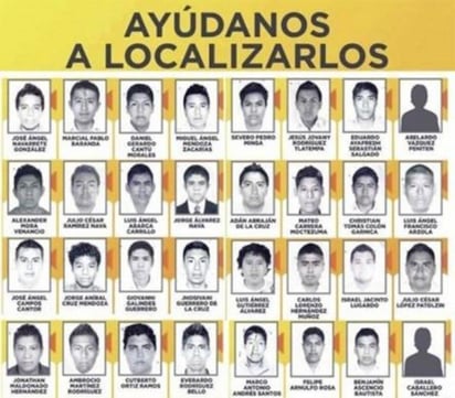 Se maneja una cifra de 43 normalistas de Ayotzinapa desaparecidos. 